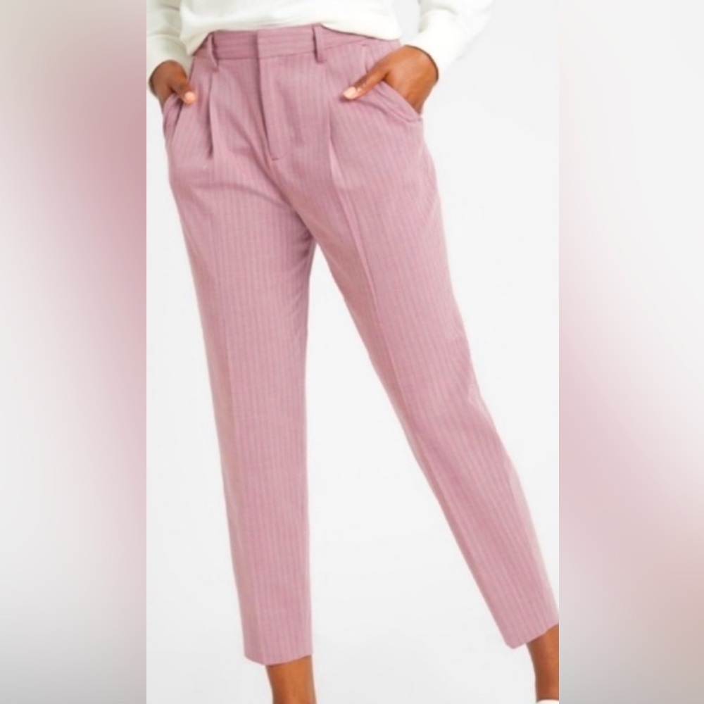 NWT - Women’s Banana Republic High Rise Tapered Trousers - size 14 - pink/mauve